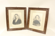 2 alte Portrait-Fotographien ''Ehepaar''