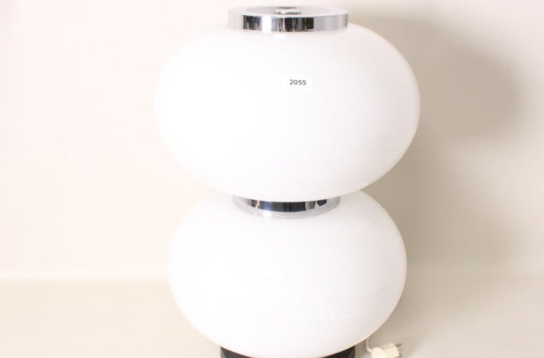 Vintage-Lampe im Space-Stil, Chrom/