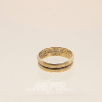 Witwer-Ring, 585er GG, ca. 5 g