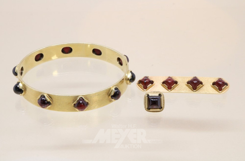 Schmuck-Set 3-tlg., 585er GG,