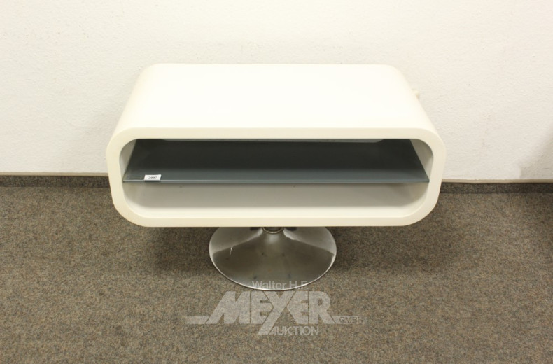 Vintage-TV-/Phono-Tisch, Chrome-Fuß,