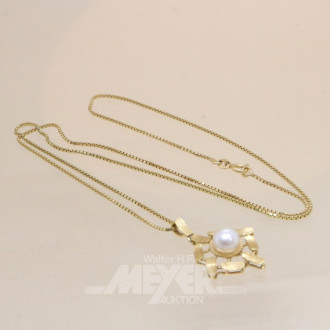 Kette, 750er GG, mit Anhänger,