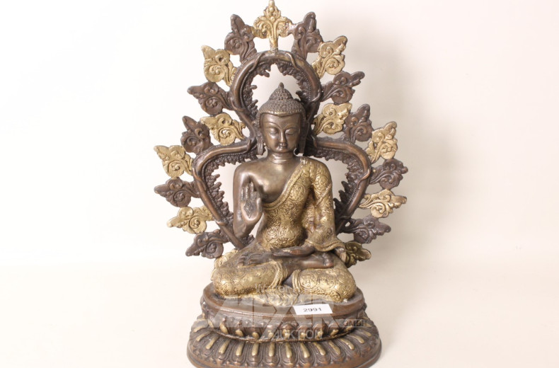 Bronze-Skulptur, ''sitzender Buddha''