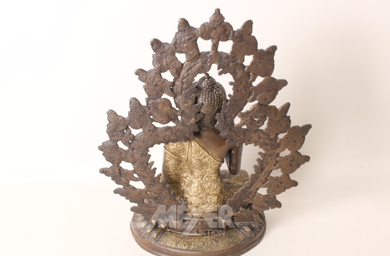 Bronze-Skulptur, ''sitzender Buddha''