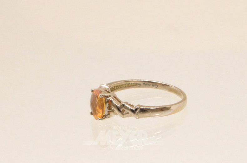 Damenring, 375er GG, besetzt mit