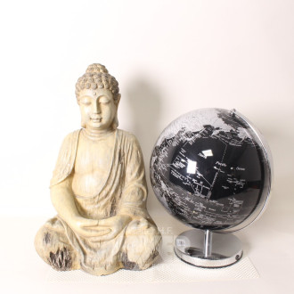 Dekofigur, Buddha, 1 Globus,