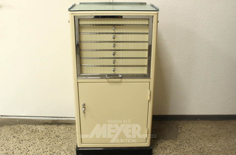 kl. Instrumentenschrank, 1-türig, 6 Züge