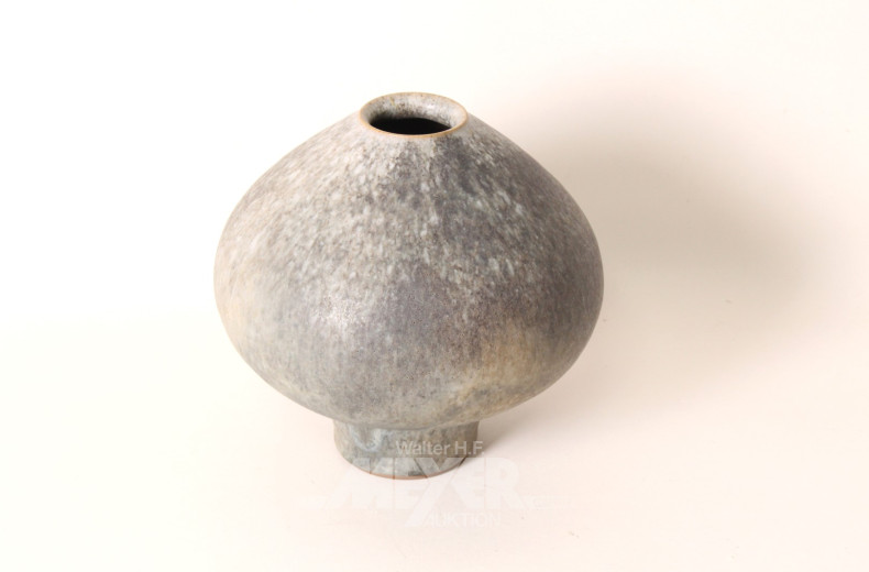 Keramikvase, signiert, bauchige Form,