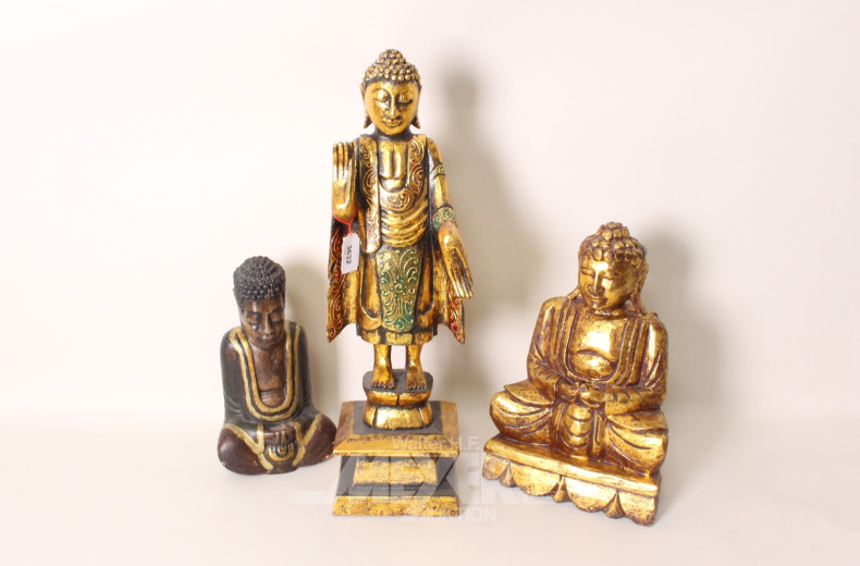 5 versch. Holzfiguren: