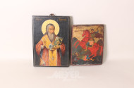 2 Ikonen: ''Der heilige Dimitrios'' u.