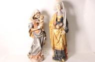 2 gr. Holzschnitzfiguren ''Madonna und