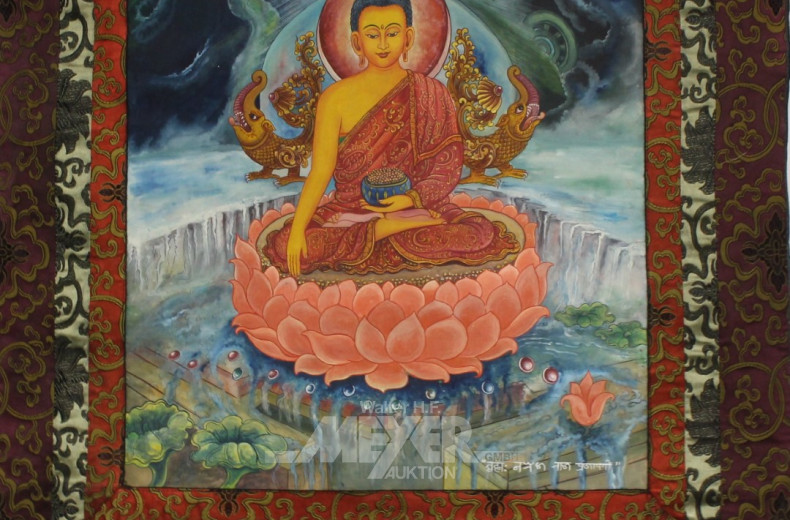 7 japanische Rollbilder sowie