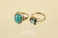 Damenring, 333er GG, mit Türkis,