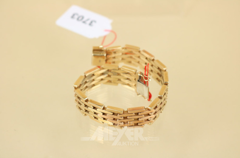 Armband, 585er GG, ca. 45 g.