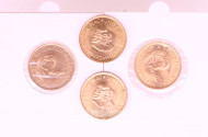 4 kl. Goldmünzen, 2 Rand, Südafrika 1962