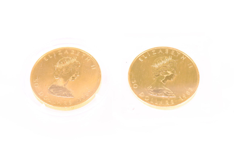 2 Goldmünzen, 50 Dollar,