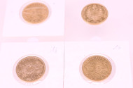 4 kl. Goldmünzen, 20 Mark,