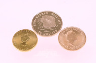 3 versch. kl. Goldmünzen,