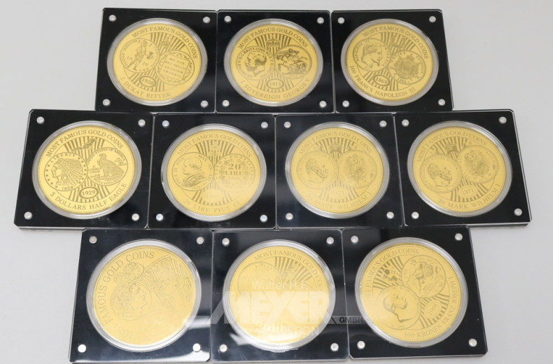 10 Feingoldprägungen