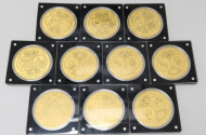 10 Feingoldprägungen