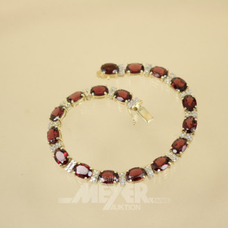 Armband, 585er GG, besetzt mit