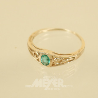 Damenring, 585er GG, besetzt mit