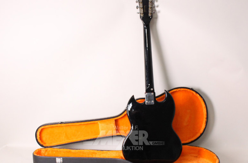 E-Gitarre, KAY, schwarz mit