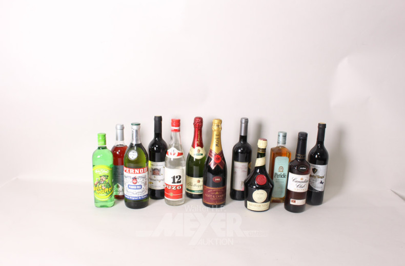 Posten Alkoholika: Weiß/Rotwein,