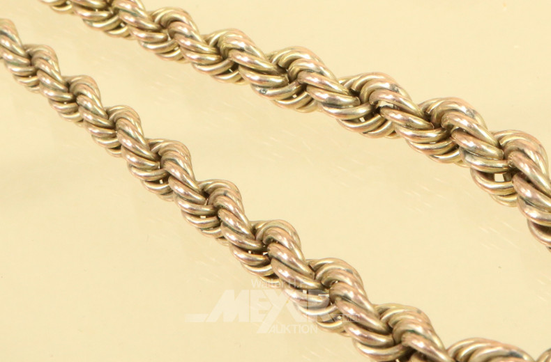 Kordelhalskette, 333er GG, ca. 10 g