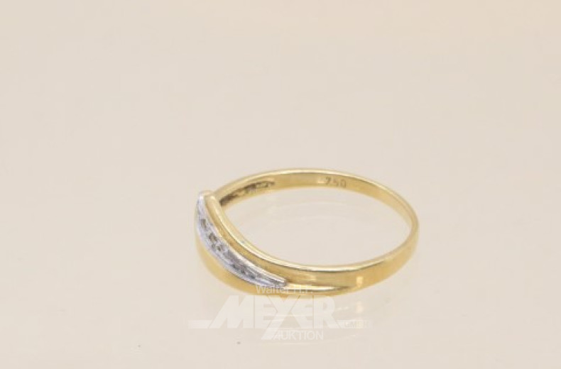 Damenring, 750er GG, Ringgröße: 59,