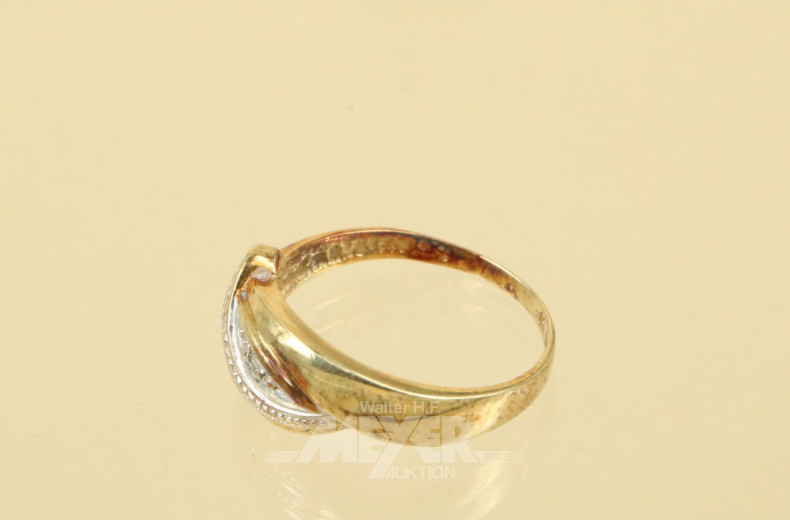 Damenring, 585er GG, Ringgröße: 52