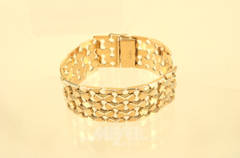 breites Armband, 750er GG,