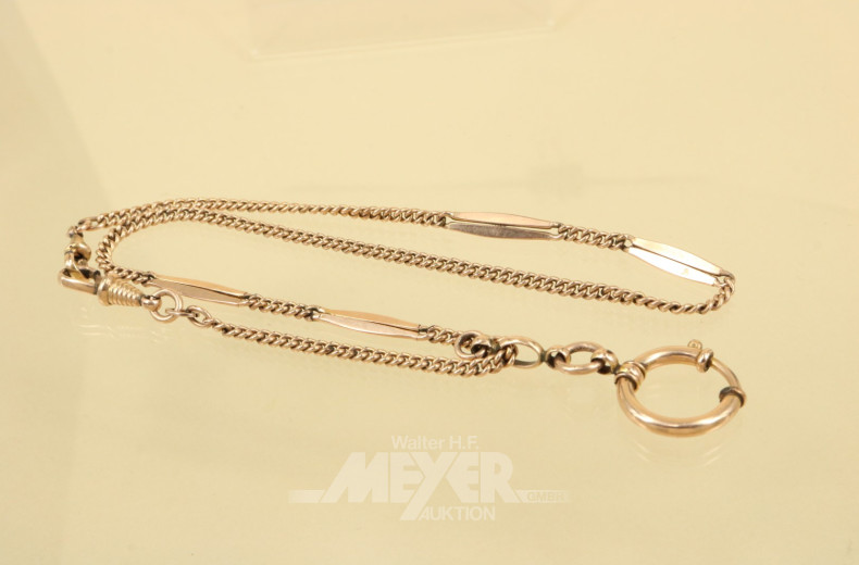 Taschenuhrkette, vergoldet