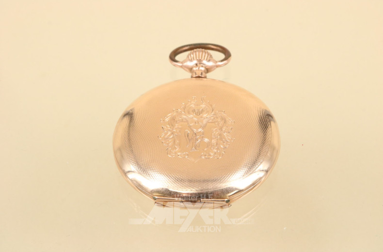 Taschenuhr, 585er GG, mit Widmung