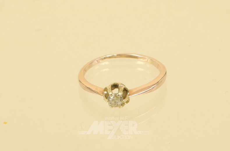 Damenring, 585er RG, besetzt mit