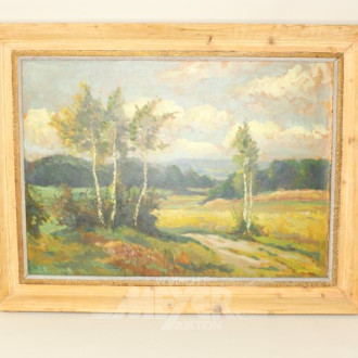 Gemälde ''Landschaft mit Birken''