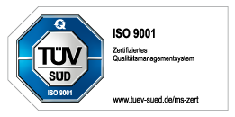 ISO 9001 - Zertifiziertes Qualitätsmanagementsystem Logo